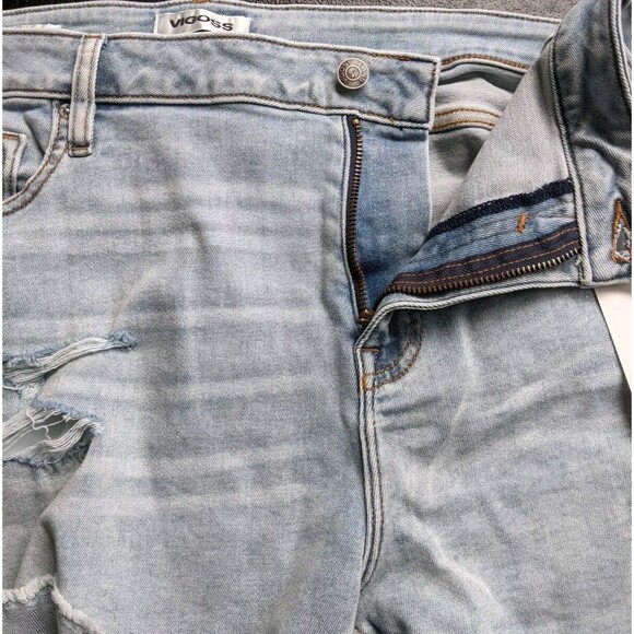 Vigoss Marley Jean Short Mid Rise Distressed Light Wash Size 24W - Picture 6 of 10
